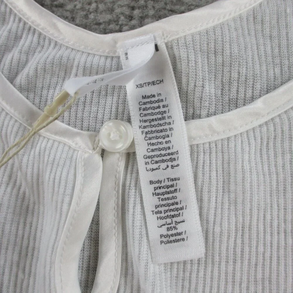 SKIMS Sheer Cotton Lace Mini Slip Dress White Snow Womens XS Extra Small NWT NEW - Picture 5 of 9